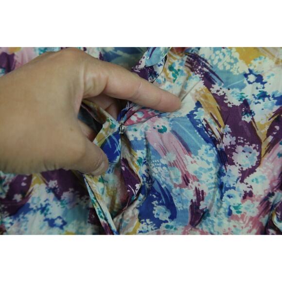 Vintage Small Dress Floral Ruffle Coquette Handmade 30s Cottagecore Dainty - Picture 5 of 12